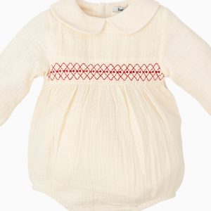 Barboteuse bébé élégante – Crème