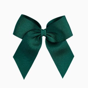 Barrette à nœud en gros grain – Vert foncé