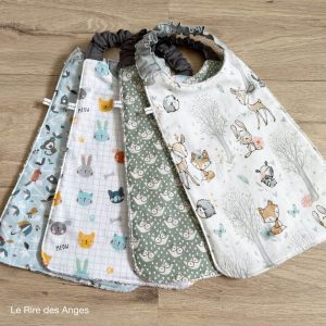 Grand bavoir pour enfant avec élastique