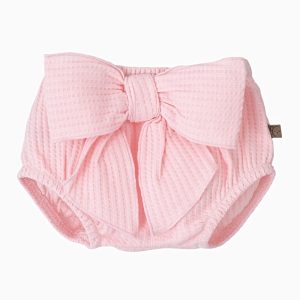 Bloomer bébé fille à noeud – Rose