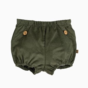 Bloomer bébé garçon velours côtelé – Vert foncé