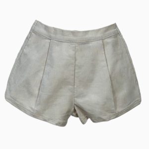 Short bébé mixte en velours de coton – Beige