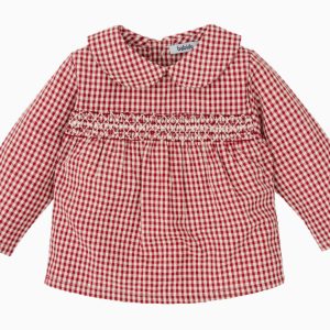 Blouse bébé fille vichy – Rouge
