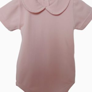 Body bébé manches courtes à col rond – Nude