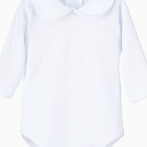 Body bébé fille à col Claudine – Blanc