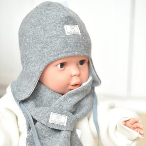 Bonnet en laine bouillie – gris Pickapooh