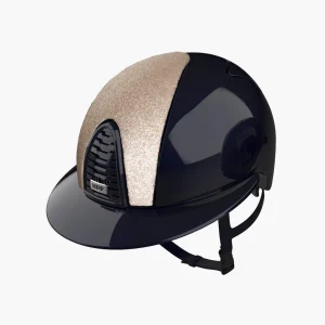 CASQUE CROMO 2.0 POLISH BLEU/FACE AVANT EN TISSU STAR ROSE VISIERE POLO | KEP