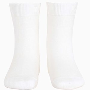Chaussettes bébé courtes unies – Blanc