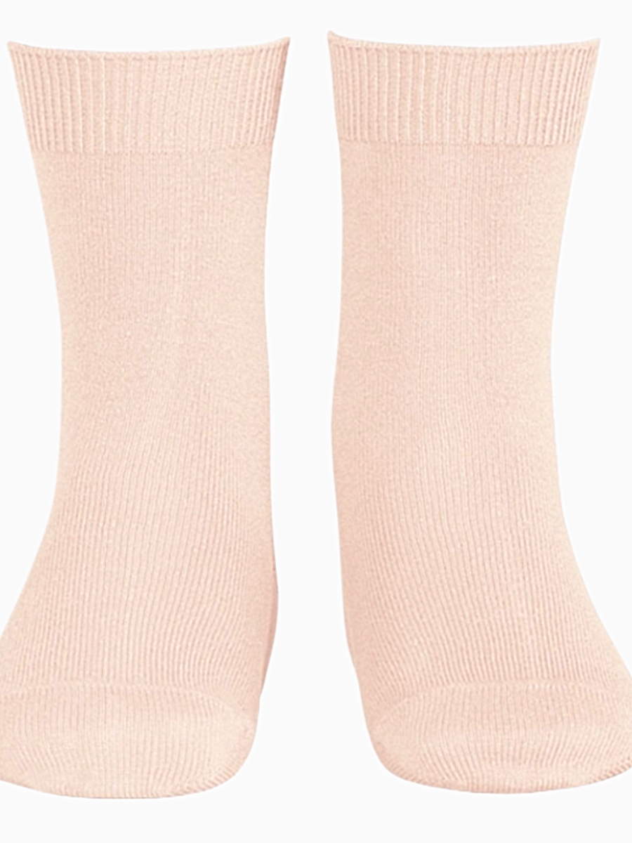 Chaussettes bébé courtes unies – Nude – Image 2