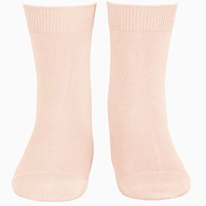 Chaussettes bébé courtes unies – Nude