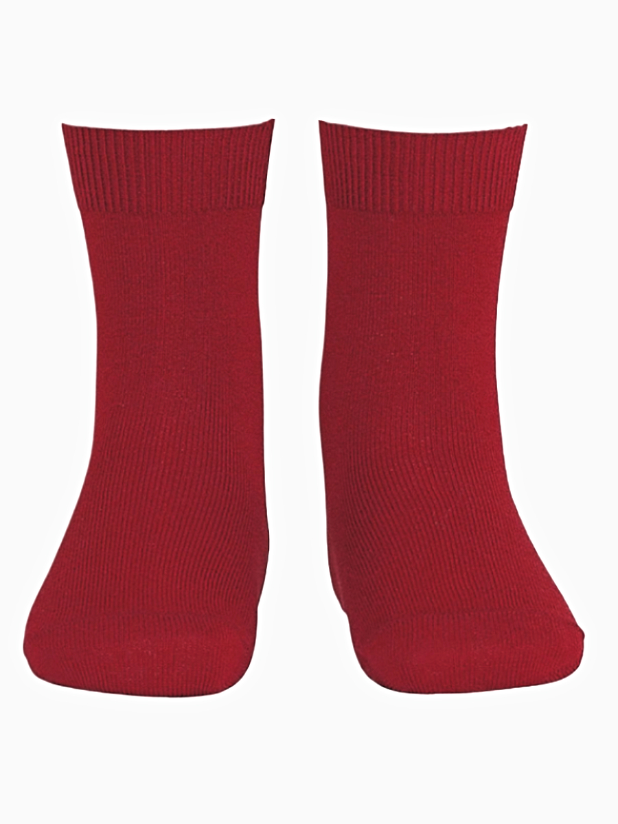 Chaussettes bébé courtes unies – Rouge
