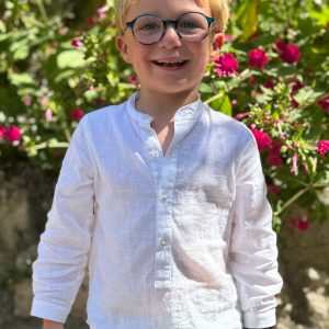 Chemise garçon légère élégante – Blanche