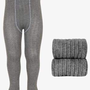 Collant bébé côtelé – Gris