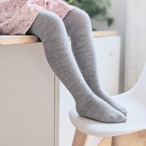 Collants en laine mérinos bio – gris Grödo