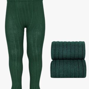 Collant bébé côtelé – Vert sapin