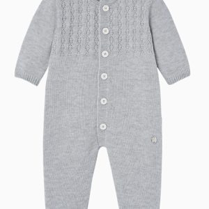 Combinaison bébé en laine – Gris
