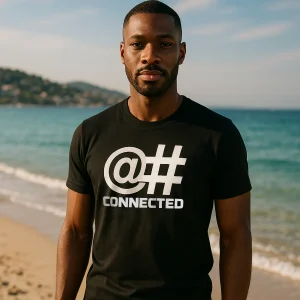 Tee-shirt unisexe noir 100% coton bio