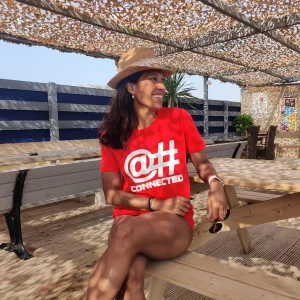 Tee-shirt unisexe rouge 100% coton bio