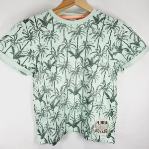 Ensemble short/tee-shirt motif palmier – 9/10 ans