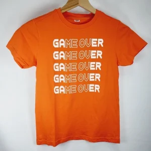 Tee-shirt manches courtes orange garçon – 9/10 ans