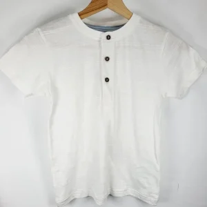 Tee-shirt manches courtes garçon blanc – 9/10 ans