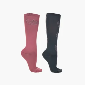 LOT DE 2 CHAUSSETTES D'EQUITATION VEERLE | QHP