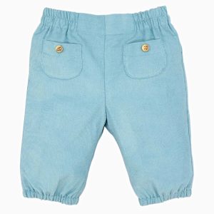 Pantalon bébé fille en velours côtelé – Bleu clair