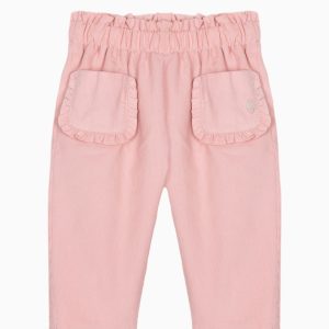 Pantalon bébé fille en velours côtelé – Rose