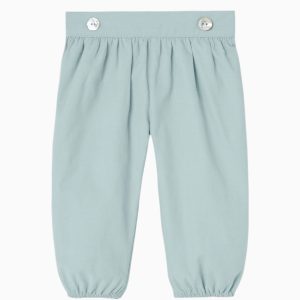 Pantalon bébé fille en micro-velours côtelé –  Vert pâle