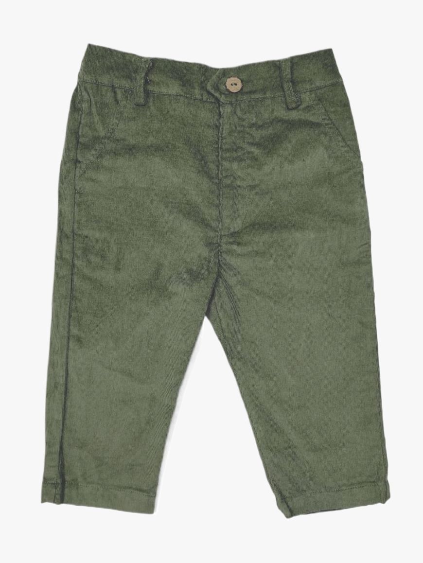 Pantalon bébé garçon en velours côtelé – Vert