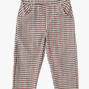 Pantalon bébé garçon tartan – Bordeaux