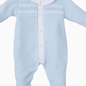 Pyjama naissance ouvert sur le devant – Bleu ciel