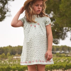 Robe vichy esprit campagne – Vert pâle