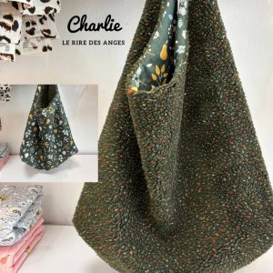 Grand sac fourre-tout réversible femme – Moumoute ou Velours | Fait main