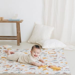 Tapis d’éveil pliable motif animaux marins – 110x140cm